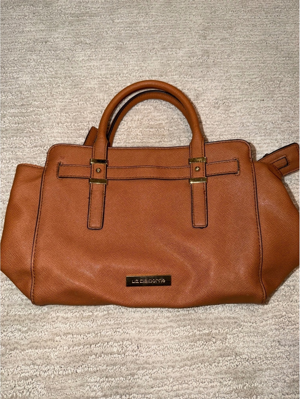 Liz Claiborne brown satchel handbag